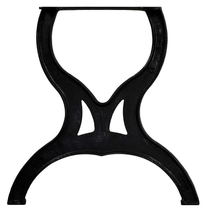 Eettafelpoten 2 st X-frame gietijzer