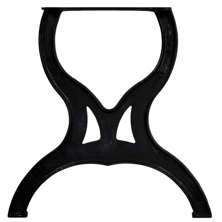Eettafelpoten 2 st X-frame gietijzer