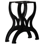 Bankpoten X-frame 2 st gietijzer 37x42 cm zwart