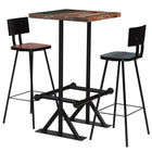 3-Piece Bar Set Solid Reclaimed Wood Multicolored