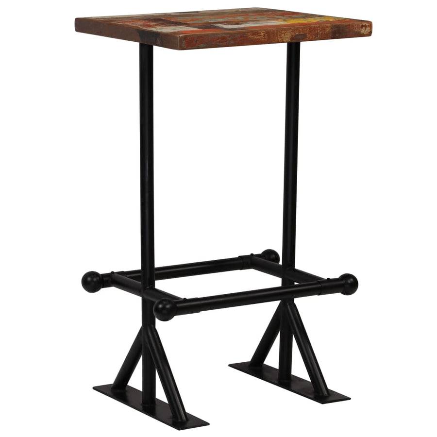 -Delige Barset Massief Gerecycled Hout Meerkleurig 3