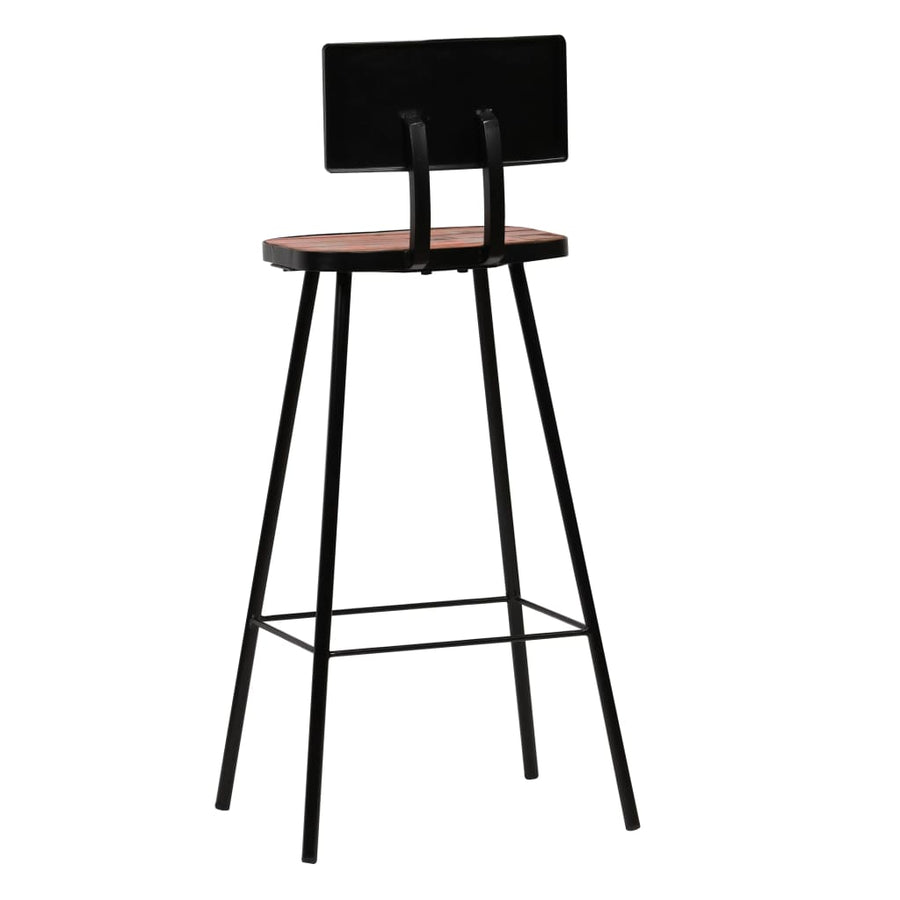 -Delige Barset Massief Gerecycled Hout Meerkleurig 3