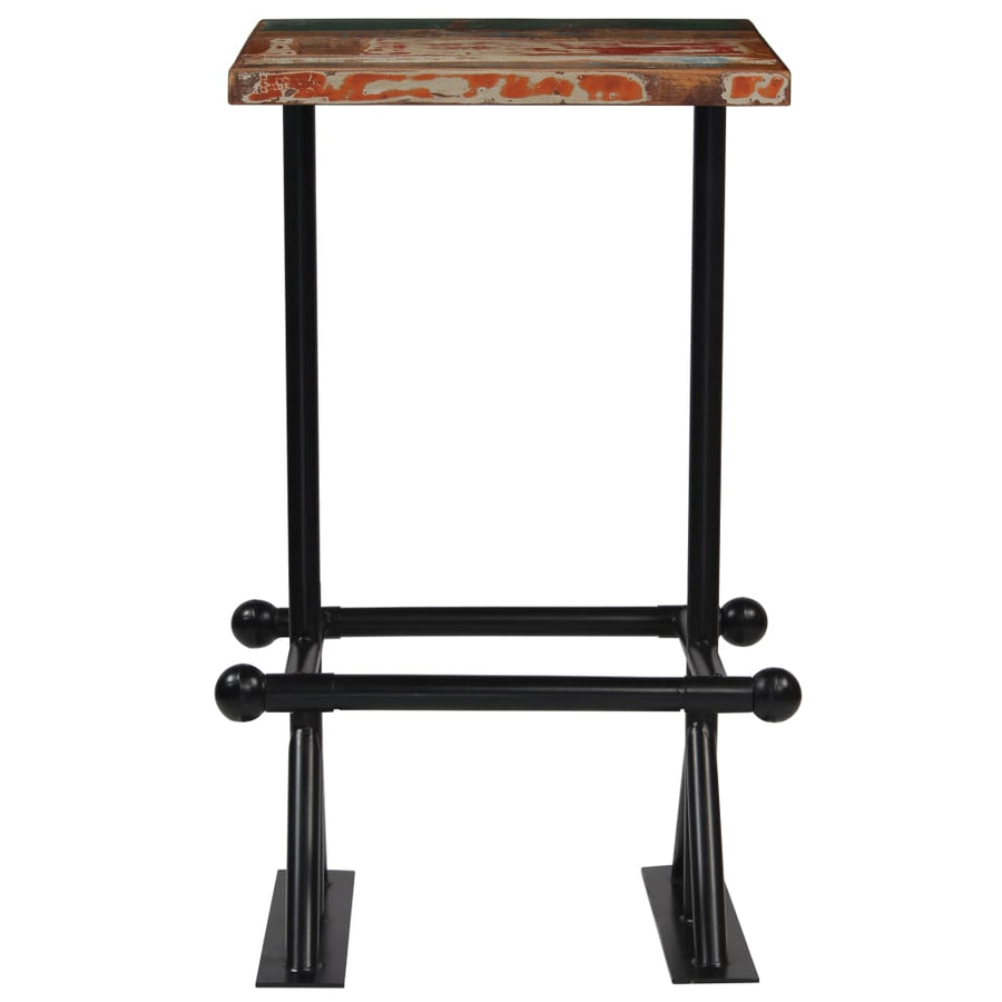 -Delige Barset Massief Gerecycled Hout Meerkleurig 3