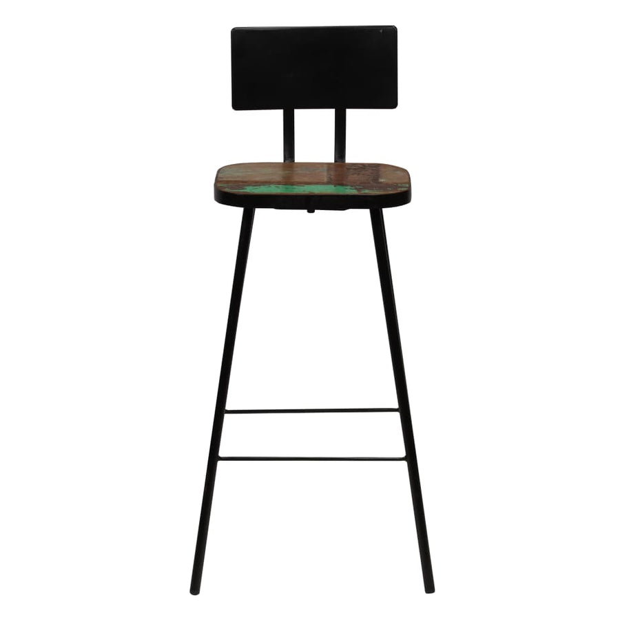 -Delige Barset Massief Gerecycled Hout Meerkleurig 3