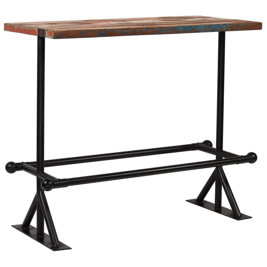 -Delige Barset Massief Gerecycled Hout Meerkleurig 5