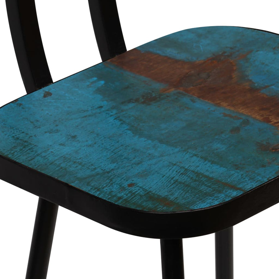 -Delige Barset Massief Gerecycled Hout Meerkleurig 5