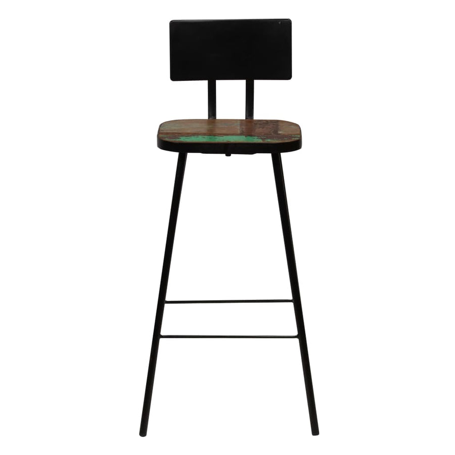 -Delige Barset Massief Gerecycled Hout Meerkleurig 5