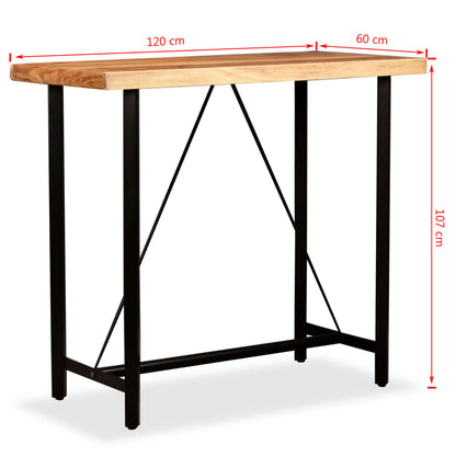 Bartafel Massief Acaciahout 120 x 60 x 107 cm