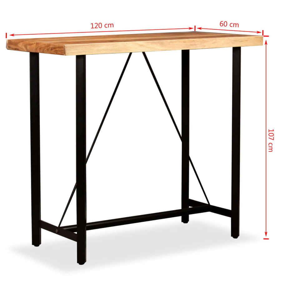 Bartafel Massief Acaciahout 120 x 60 x 107 cm