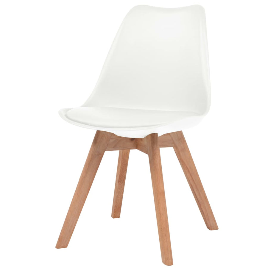 Eetkamerstoelen 6 st kunststof wit