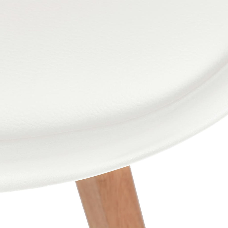 Eetkamerstoelen 6 st kunststof wit