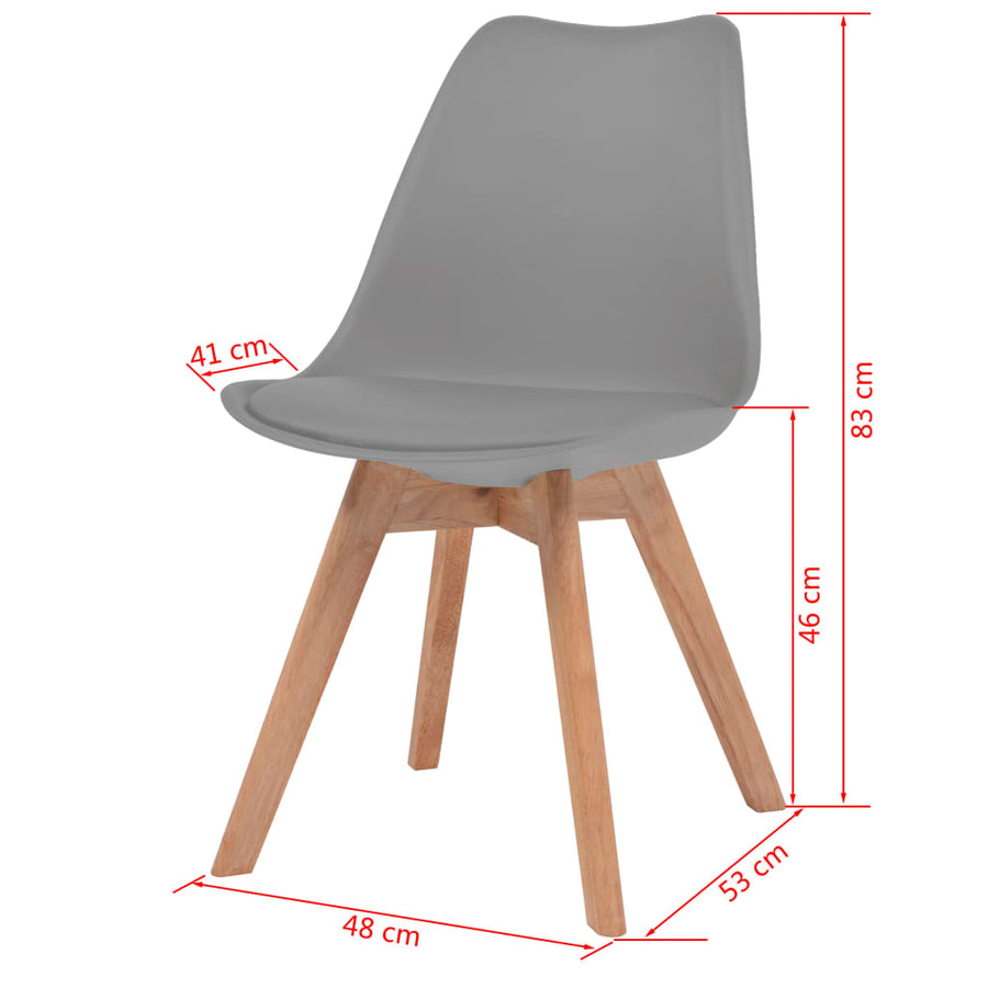 Eetkamerstoelen 6 St Kunststof Grijs