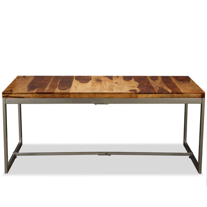 Eettafel 180 Cm Massief Sheeshamhout En Staal