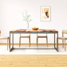 Eettafel 180x90x76 cm massief acaciahout staal