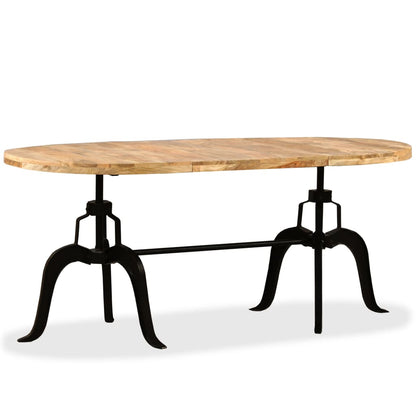 Eettafel 180 cm massief mangohout en staal