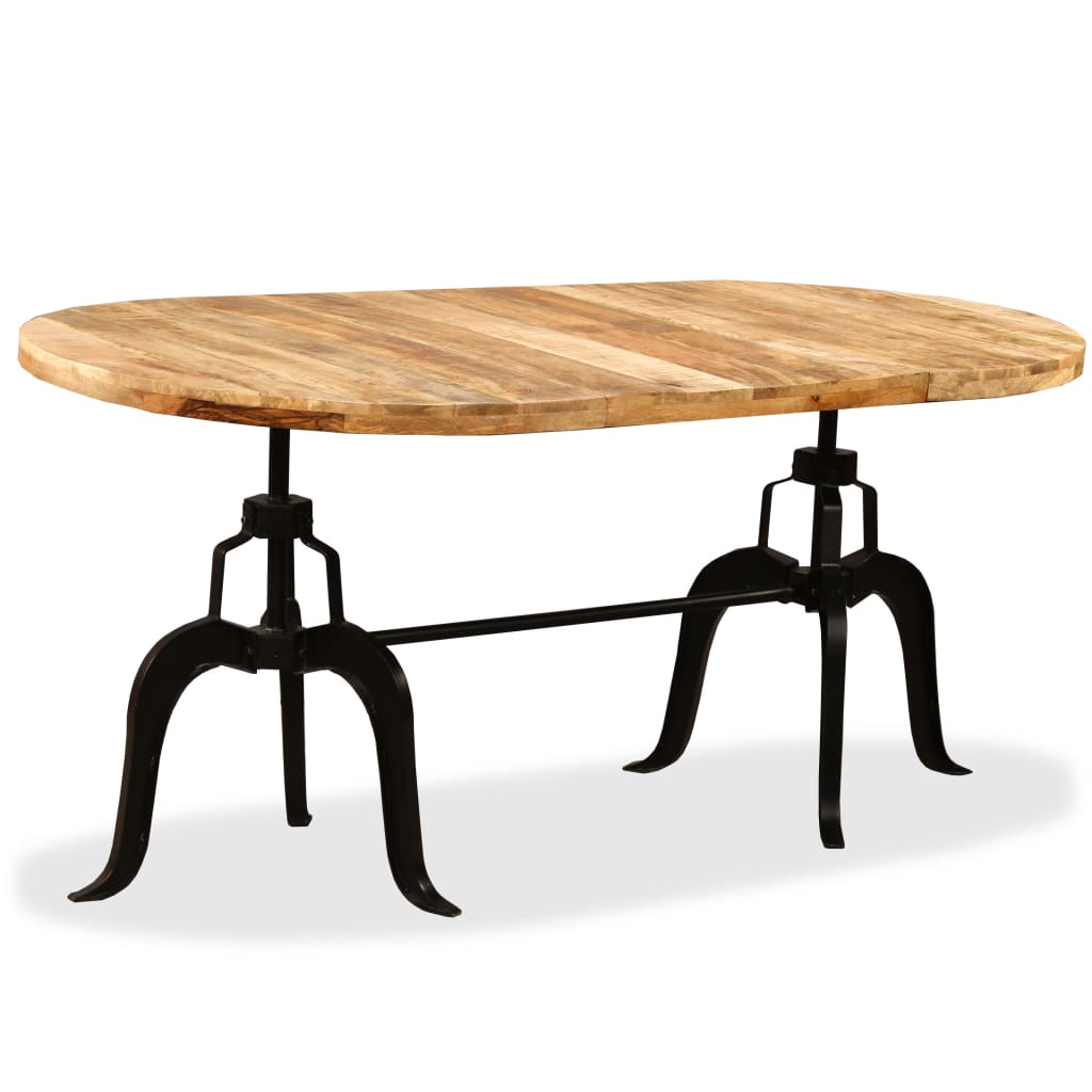 Eettafel 180 cm massief mangohout en staal