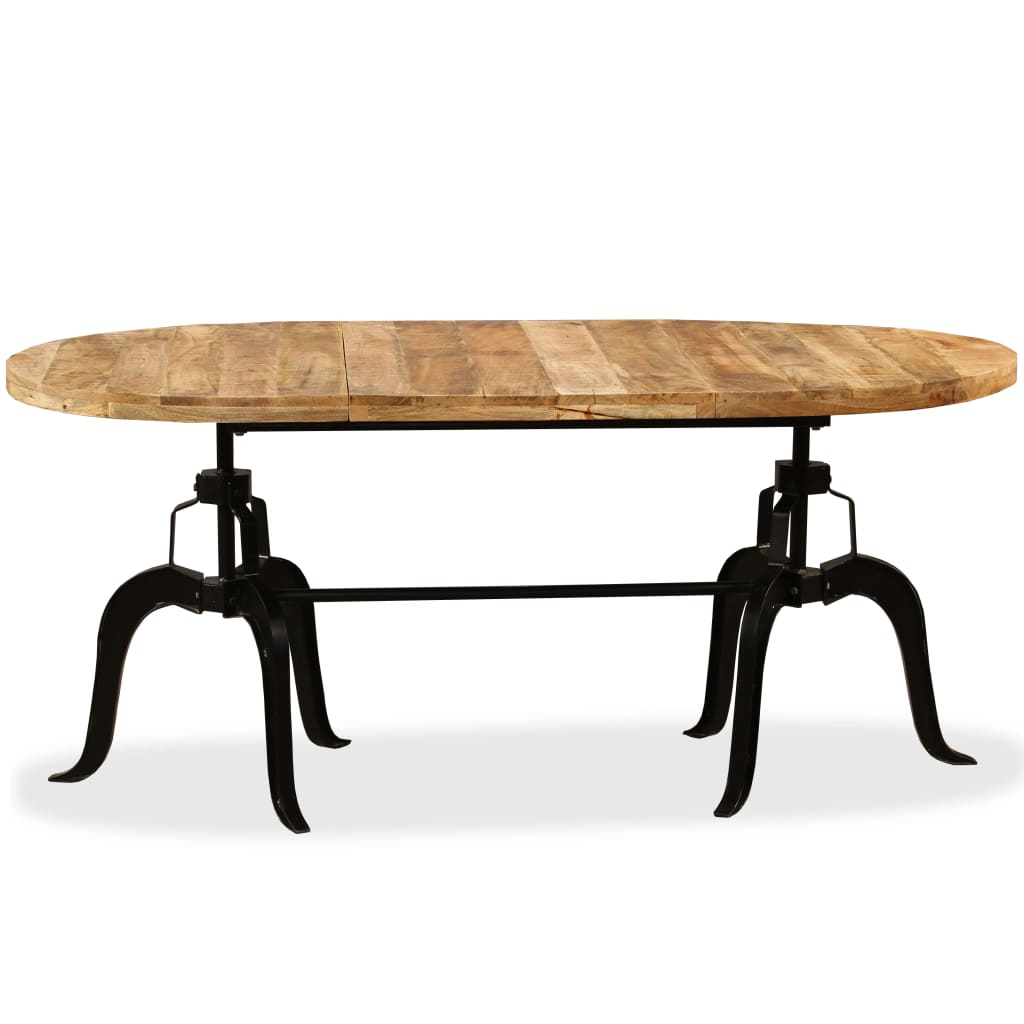 Eettafel 180 cm massief mangohout en staal