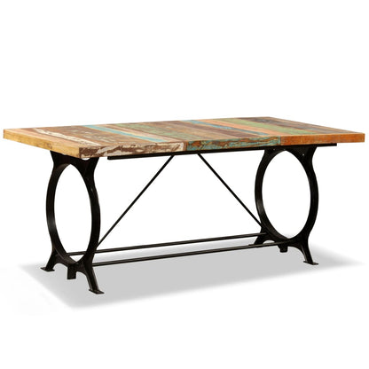 Eettafel 80 Cm Massief Gerecycled Hout Multikleur