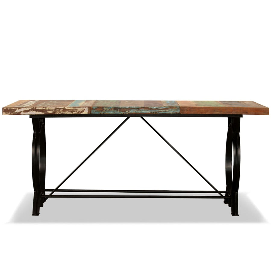 Eettafel 80 Cm Massief Gerecycled Hout Multikleur