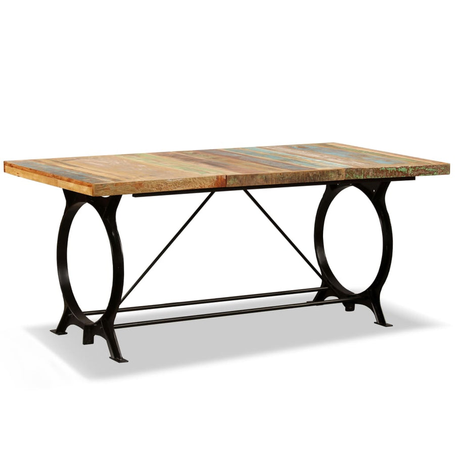 Eettafel 80 Cm Massief Gerecycled Hout Multikleur