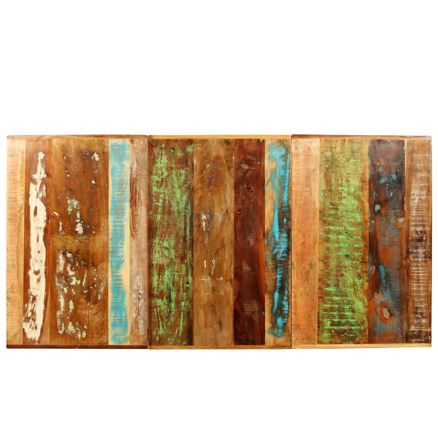 Eettafel 80 Cm Massief Gerecycled Hout Multikleur