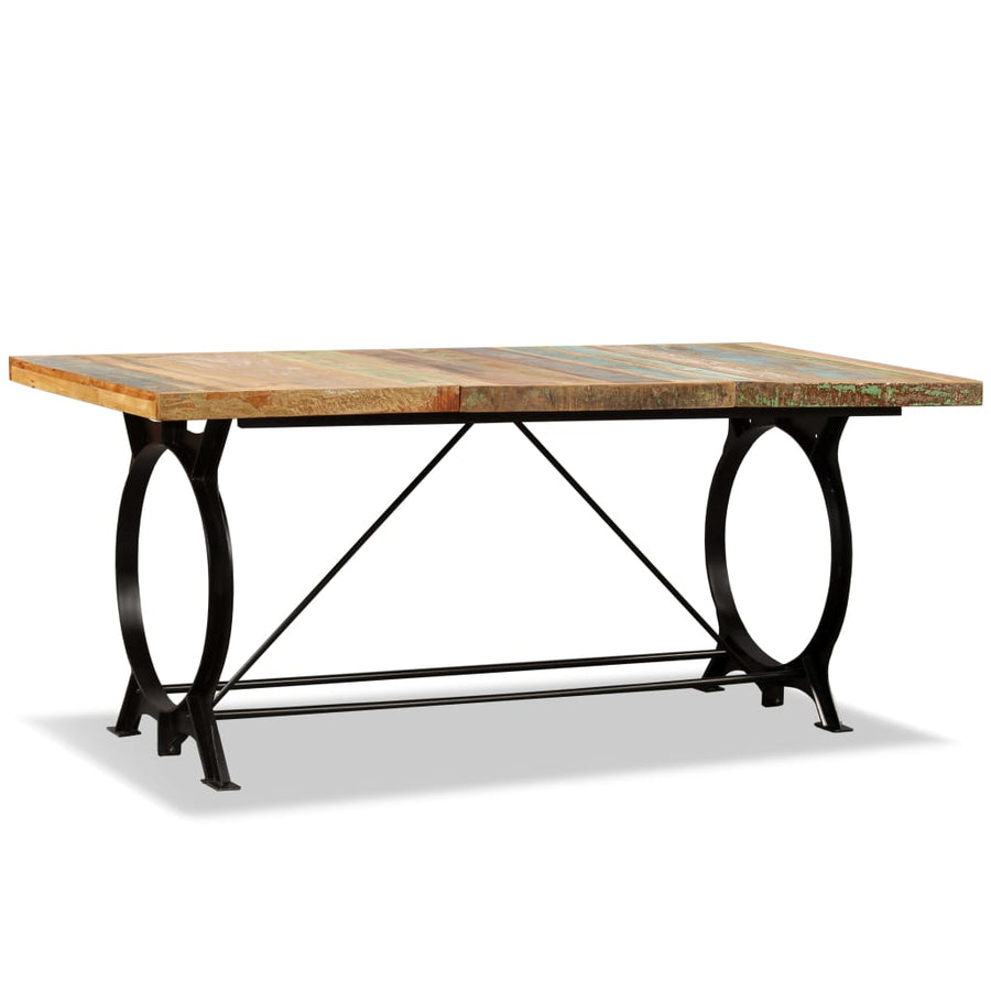 Eettafel 80 Cm Massief Gerecycled Hout Multikleur