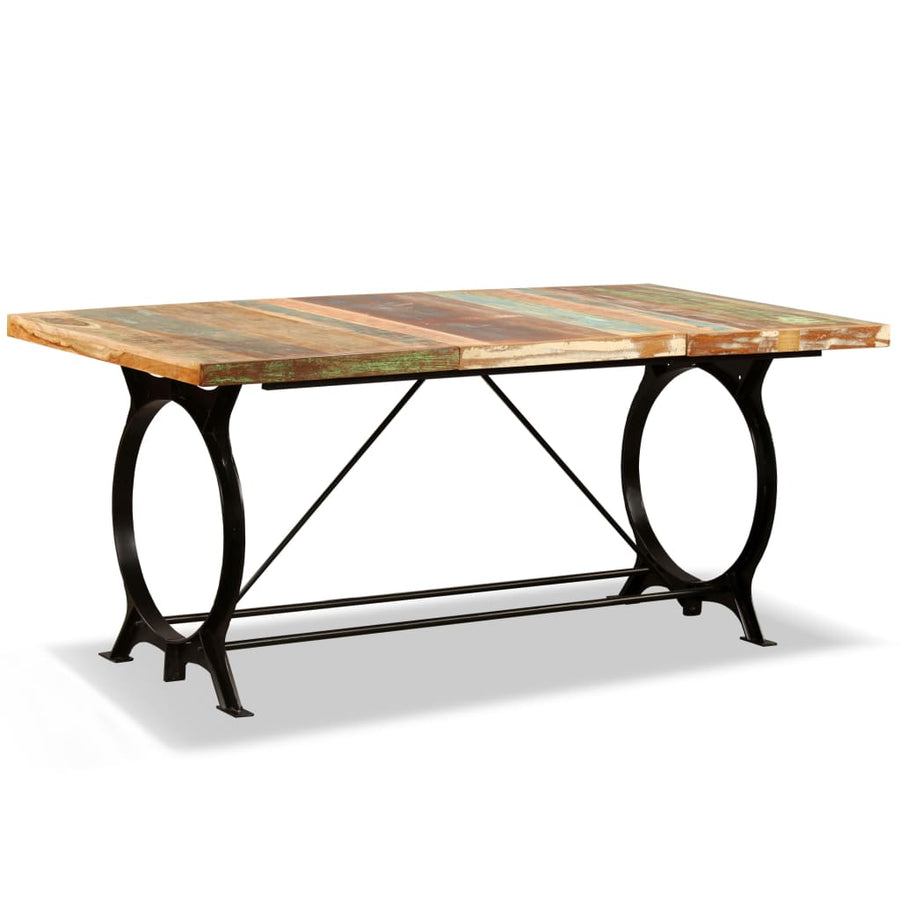 Eettafel 80 Cm Massief Gerecycled Hout Multikleur