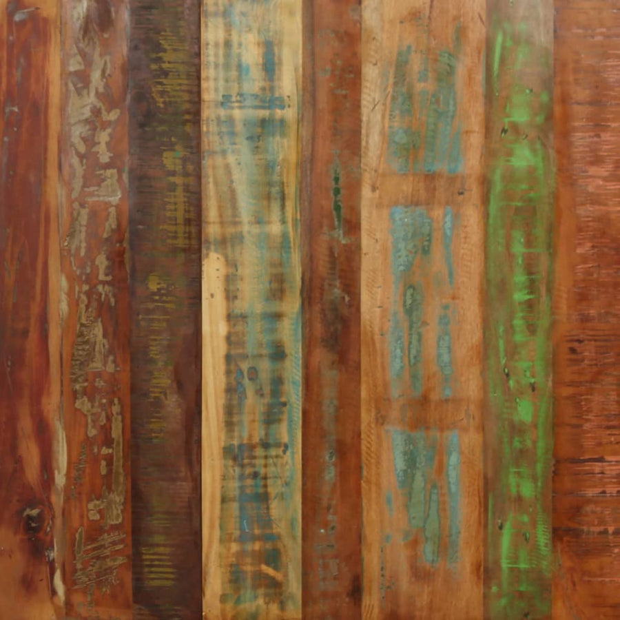 Eettafel 80 Cm Massief Gerecycled Hout En Stalen Kruis 180 x 90 x 76 cm Multikleur