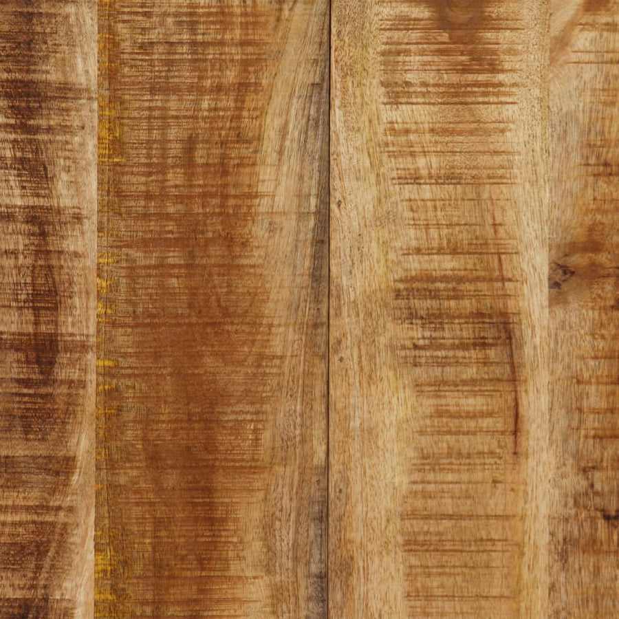 Eettafel 180 cm massief mangohout en stalen kruis 180 x 90 x 76 cm Lichtbruin