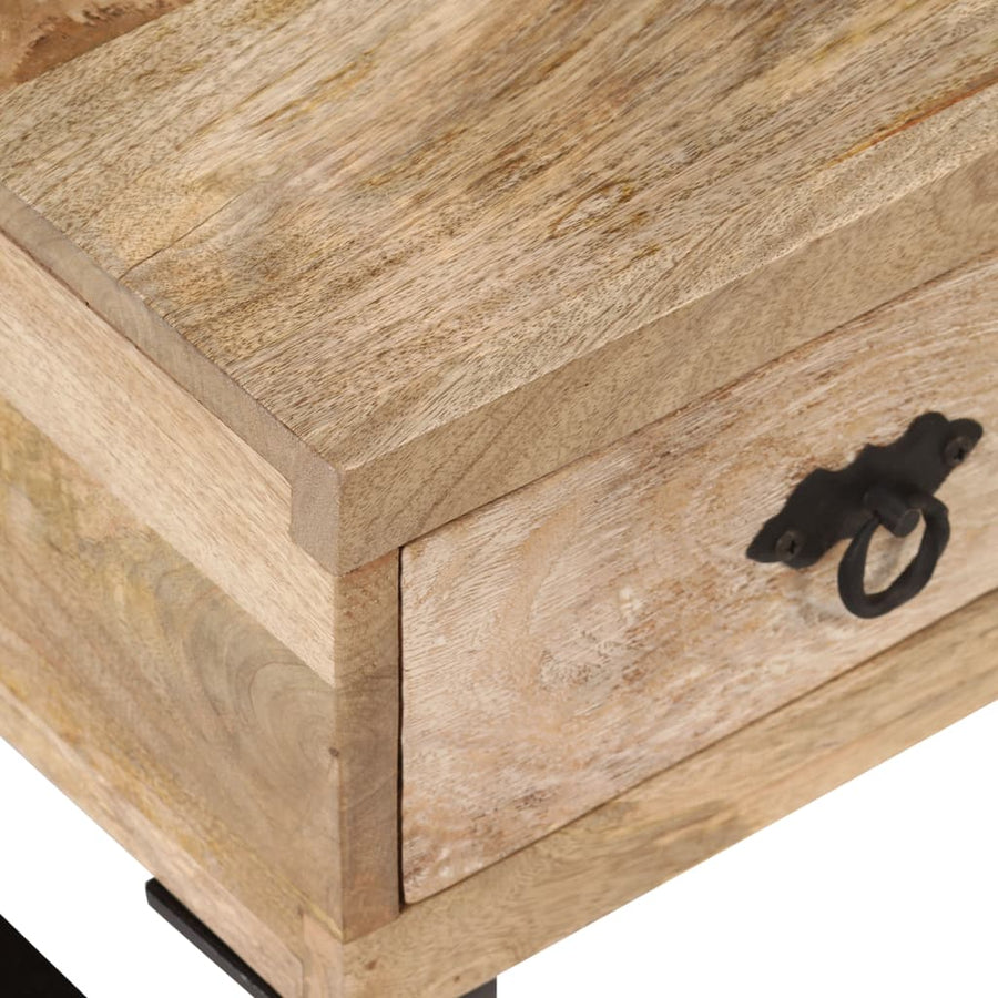 Salontafel met 3 lades 90x50x35 cm massief mangohout