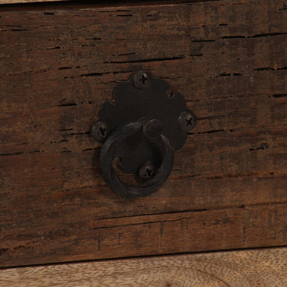 Salontafel Met 3 Lades 90X50X35 Cm Massief Mangohout Bruin