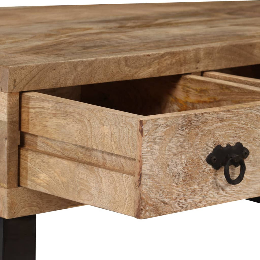 Salontafel met 3 lades 90x50x35 cm massief mangohout