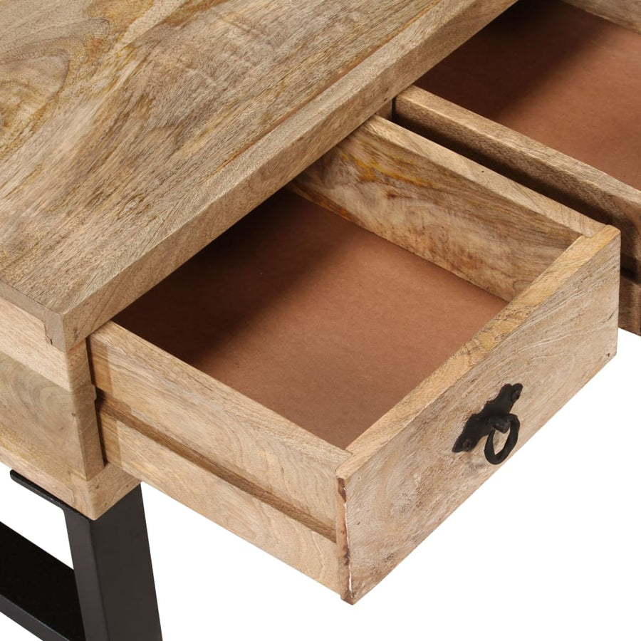 Salontafel met 3 lades 90x50x35 cm massief mangohout