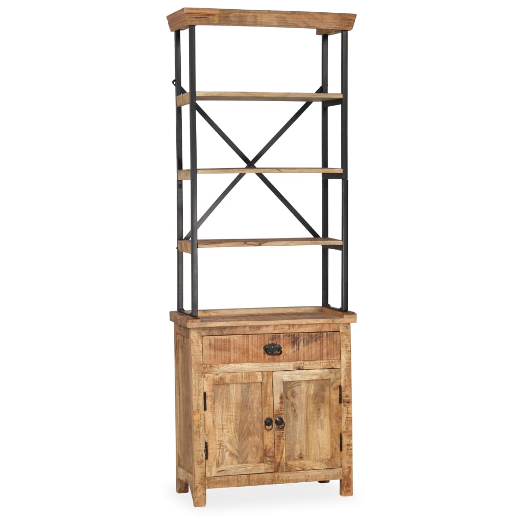 Dressoir met schappen 65x30x180 cm massief mangohout
