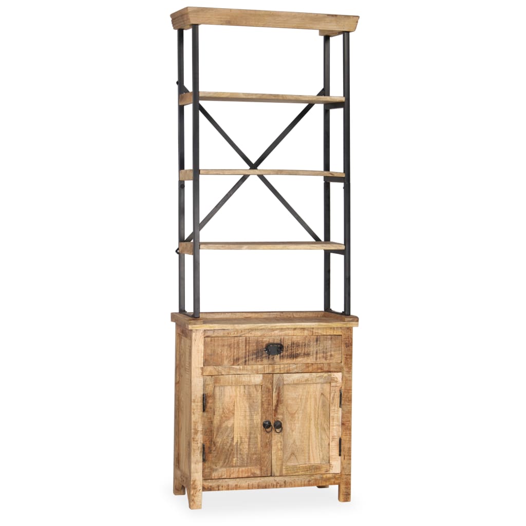 Dressoir met schappen 65x30x180 cm massief mangohout