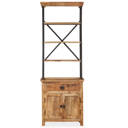 Dressoir met schappen 65x30x180 cm massief mangohout