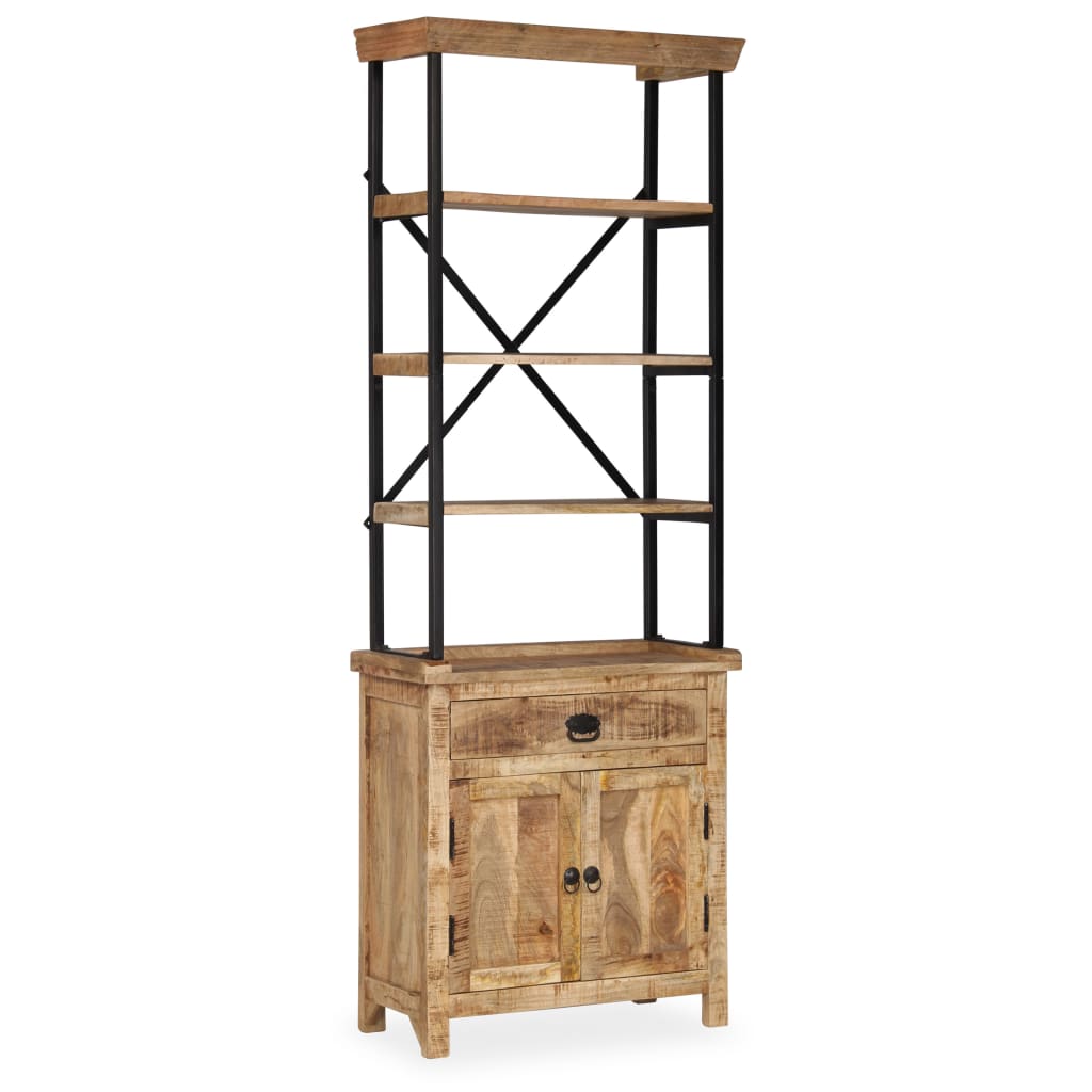 Dressoir met schappen 65x30x180 cm massief mangohout