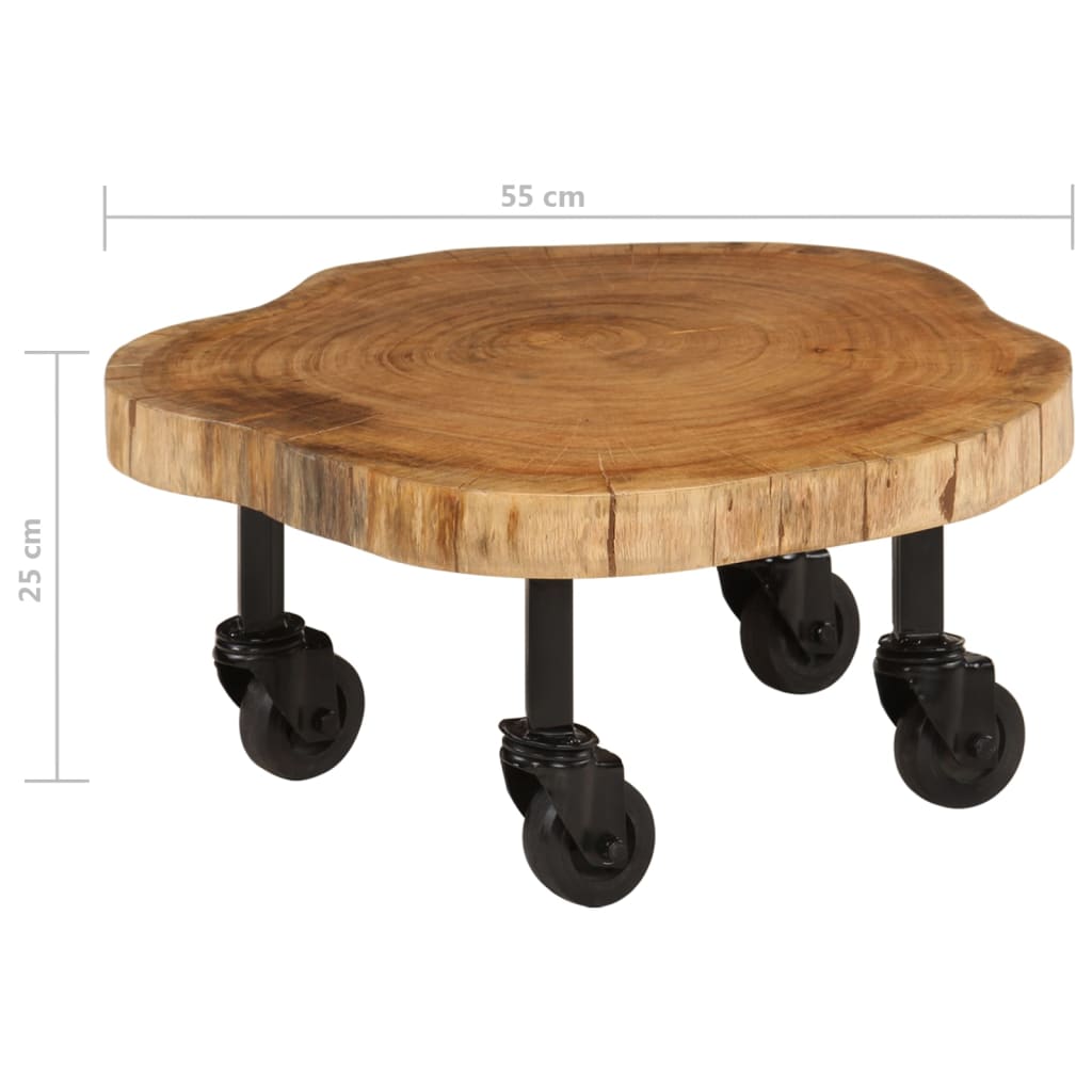 Salontafel 60X55X25 Cm Massief Acaciahout