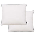 Kussens 2 st 70x60 cm dons-/verenvulling wit