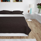 Bedsprei Dubbelzijdig Quilt 170 x 210 cm Crème en bruin