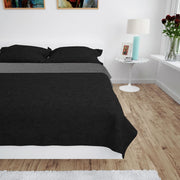 Bedsprei 230x260 cm grijs zwart