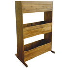 Raised planter 3-tier solid acacia wood