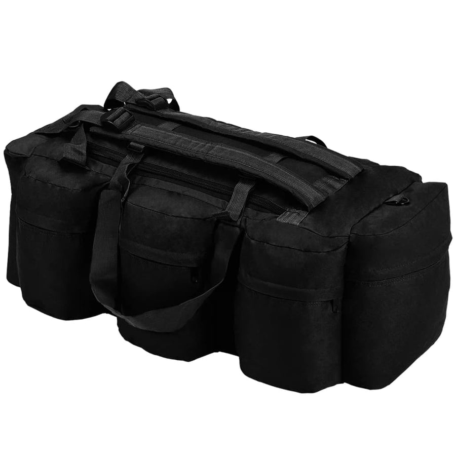 Plunjezak 3-in-1 legerstijl 90 L zwart Zwart