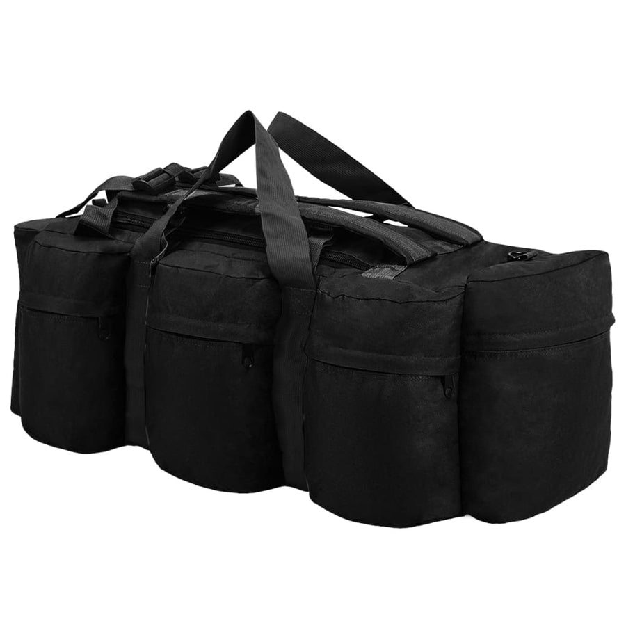 Plunjezak 3-in-1 legerstijl 90 L zwart Zwart