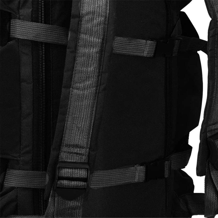 Plunjezak 3-in-1 legerstijl 90 L zwart Zwart