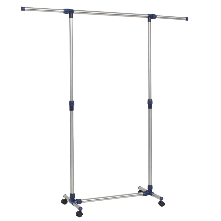 Kledingrek Verstelbaar 165X44X150 Cm Roestvrij Staal Zilver