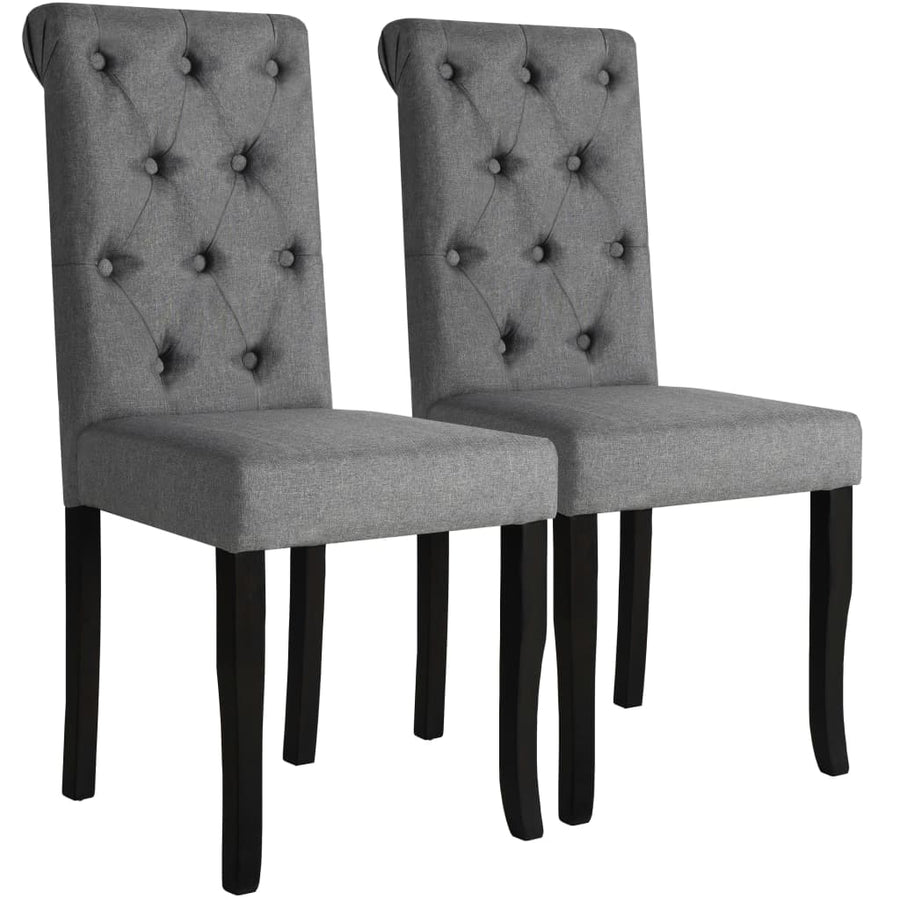 Eetkamerstoelen Stof 2 Donkergrijs