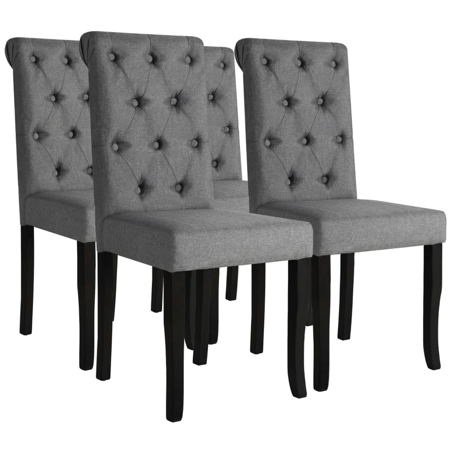 Eetkamerstoelen Stof Donkergrijs