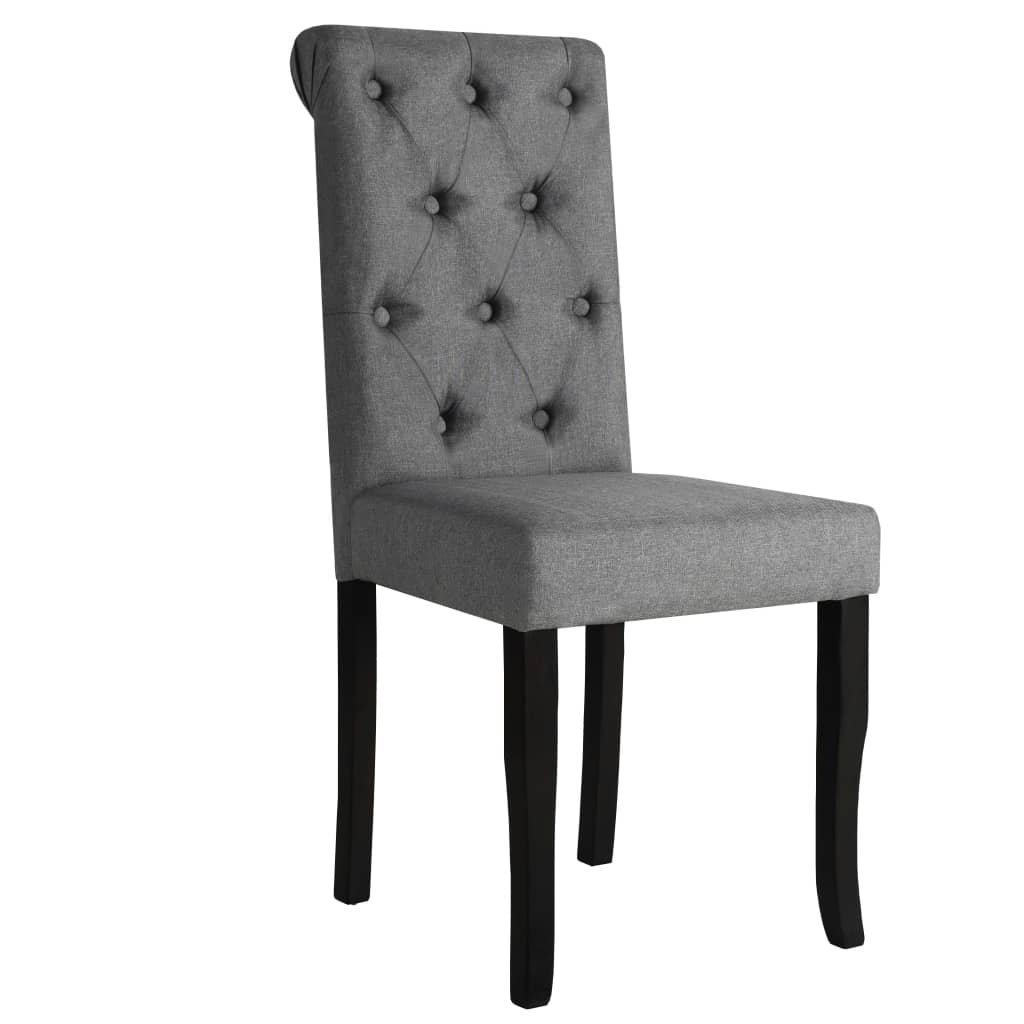 Eetkamerstoelen Stof Donkergrijs
