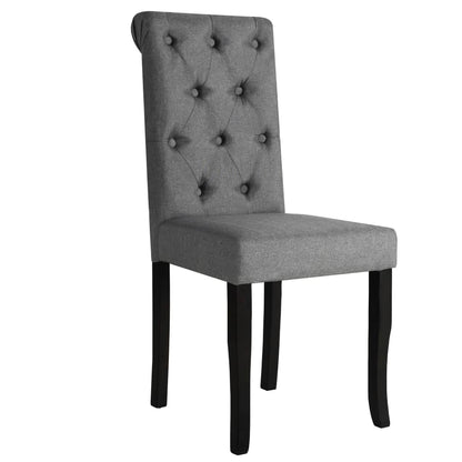 Eetkamerstoelen Stof Donkergrijs
